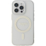 Guess IML Glitter Ring kryt s MagSafe pre iPhone 16 Pro - číry