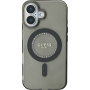 Guess IML Rhinestones Ring kryt s MagSafe pre iPhone 16 - sivý