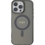 Guess IML Rhinestones Ring kryt s MagSafe pre iPhone 16 Pro Max - sivý