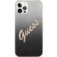 Guess Vintage zadný kryt pre iPhone 12 Pro Max - čierny