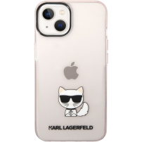 Karl Lagerfeld Choupette Logo kryt pre iPhone 14 Plus - ružový