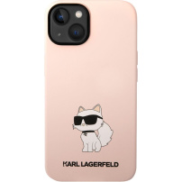 Karl Lagerfeld Choupette NFT silikónový kryt pre iPhone 14 Plus - ružový