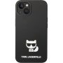 Karl Lagerfeld Choupette silikónový kryt pre iPhone 14 Plus - čierny