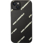 Karl Lagerfeld Grained Leather Logomania kryt pre iPhone 14 Plus - čierny