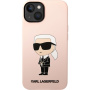 Karl Lagerfeld Ikonik NFT silikónový kryt pre iPhone 14 Plus - ružový
