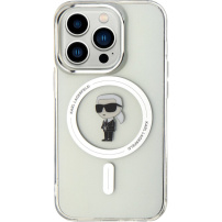 Karl Lagerfeld IML Ikonik kryt s MagSafe pre iPhone 15 Pro - číry