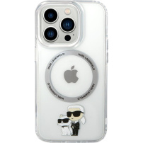 Karl Lagerfeld IML Karl and Choupette NFT kryt s MagSafe pre iPhone 14 Pro Max - číry