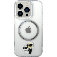 Karl Lagerfeld IML Karl and Choupette NFT kryt s MagSafe pre iPhone 15 Pro - číry