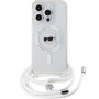 Karl Lagerfeld IML Karl Head kryt so šnúrkou a MagSafe pre iPhone 15 Pro Max - číry