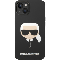 Karl Lagerfeld Karl Head silikónový kryt pre iPhone 14 Plus - čierny