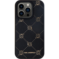 Karl Lagerfeld Karl Heads Pattern kryt s MagSafe pre iPhone 15 Pro Max - čierny