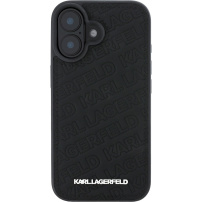 Karl Lagerfeld Quilted Pattern kryt pre iPhone 16 - čierny
