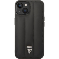 Karl Lagerfeld Quilted Puffy Ikonik Logo kryt pre iPhone 14 Plus - čierny