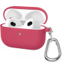 Silikónový obal s karabínou pre AirPods 3 - vínový