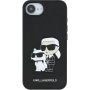 Karl Lagerfeld Saffiano Karl and Choupette kryt pre iPhone 16e / 17e - čierny