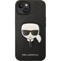 Karl Lagerfeld Saffiano Karl Head kryt pre iPhone 14 Plus - čierny