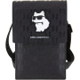 Karl Lagerfeld Saffiano Monogram Choupette NFT univerzálna taška pre iPhone - čierna