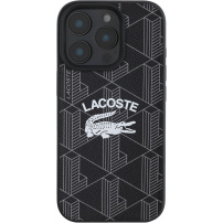 Lacoste Blend Monogram kryt s MagSafe pre iPhone 16 Pro - čierny