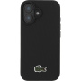 Lacoste Iconic Petit Pique Woven Logo kryt s MagSafe pre iPhone 16 Plus - čierny