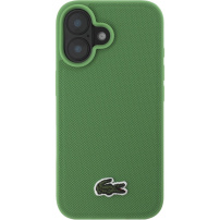 Lacoste Iconic Petit Pique Woven Logo kryt s MagSafe pre iPhone 16 Plus - zelený