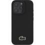 Lacoste Iconic Petit Pique Woven Logo kryt s MagSafe pre iPhone 16 Pro Max - čierny