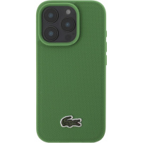 Lacoste Iconic Petit Pique Woven Logo kryt s MagSafe pre iPhone 16 Pro Max - zelený
