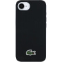 Lacoste Iconic Petit Pique Woven Logo kryt s MagSafe pre iPhone 16e / 17e - čierny