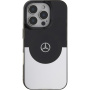 Mercedes Double Layer kryt s MagSafe pre iPhone 16 Pro - čiernostrieborný