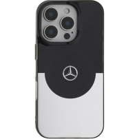 Mercedes Double Layer kryt s MagSafe pre iPhone 16 Pro - čiernostrieborný