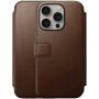 Nomad Modern Leather Folio flipové puzdro s MagSafe pre iPhone 15 Pro Max - hnedé