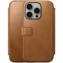 Nomad Modern Leather Folio flipové puzdro s MagSafe pre iPhone 15 Pro Max - sedlovo hnedé