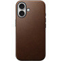 Nomad Modern Leather kožený kryt s MagSafe pre iPhone 16 Plus - hnedý