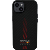 Oracle Red Bull Racing Carbon Powerbar kryt s MagSafe pre iPhone 15 - čierny