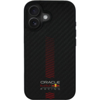 Oracle Red Bull Racing Carbon Powerbar kryt s MagSafe pre iPhone 16 Plus - čierny