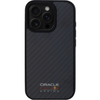 Oracle Red Bull Racing Carbon Shiny Logo kryt s MagSafe pre iPhone 16 Pro Max - čierny