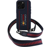 Oracle Red Bull Racing Vertical Logo kryt s popruhom a MagSafe pre iPhone 16 Pro Max - tmavomodrý