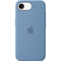 Originálne Apple silikónový kryt pre iPhone 16e / 17e - ľadovo modrý