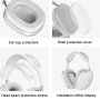 XDcase 3v1 transparentný obal pre AirPods Max 1 / 2 - modrý