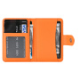 Magnetická peňaženka s prešívaním pre iPhone - oranžová