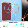 Magnetické vrecko na karty so zlatým rámčekom pre iPhone - vínová