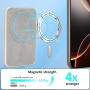 Magnetické vrecko na karty so zlatým rámčekom pre iPhone - sivá