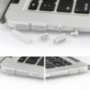 12v1 silikonové protiprachové záslepky portov pre MacBook Pro Retina 13" / 15" a Air 11" / 13" - biele