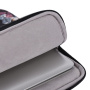 Taška so vzorom modrých kvetov pre iPad do 11" / MacBook do 12" - čierna