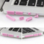 12v1 silikonové protiprachové záslepky portov pre MacBook Pro Retina 13" / 15" a Air 11" / 13" - ružové