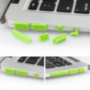 12v1 silikonové protiprachové záslepky portov pre MacBook Pro Retina 13" / 15" a Air 11" / 13" - zelené