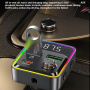 WEKOME WP-C62 Bluetooth FM transmitter do auta s portmi USB-C / 2x USB-A - 48W - sivý