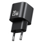 USAMS CC260 GaN mini rýchlonabíjací adaptér s portom USB-C - 20W - čierny