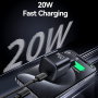 USAMS CC260 GaN mini rýchlonabíjací adaptér s portom USB-C - 20W - čierny