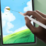 Transparentný náhradný hrot pre Apple Pencil 1 / 2 / USB-C / Pro - červený