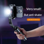 CYKE L18S Bluetooth selfie tyč s tripodom, Gimbal stabilizátorom a svetlom pre iPhone - čierna